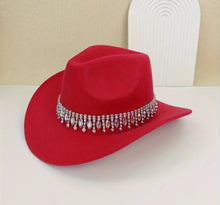 Load image into Gallery viewer, RHINESTONE COWGIRL HAT
